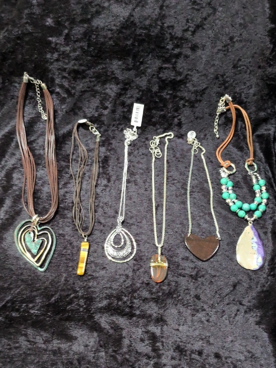 Handmade Jewelry - Misc. Lot of 6 Women's Pendant Necklaces New and Used